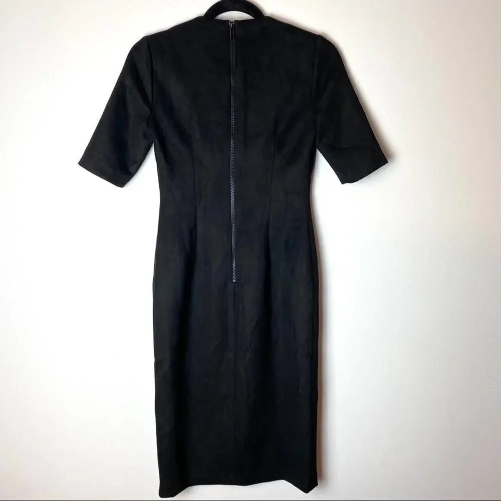 Anne Klein New York Faux Suede Scuba Sheath Dress
